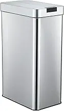 Maxkon 80L Motion Sensor Trash Bin Kitchen Waste Rubbish Bin Automatic Stainless Steel Garbage for Office Home Sliver