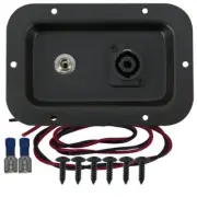 Speaker jack plate Speakon & 1/4" connectors 3"x5" for PA and monitor Cabinets
