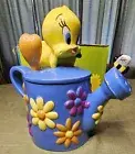 RARE VTG 1998 Tweety Bird Honey Bee Watering Can Cookie Jar By Warner Brothers