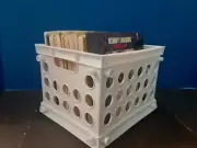White Mini Milk Crate 45rpm 7" inch Record Vinyl Storage Holds Up To 65 records