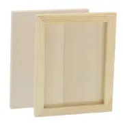 4pcs Unfinished Wood Canvas Panel 7x6" Deep 0.4" Wooden Panel Boards