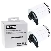 2 Rolls 101mmx30.4m Continuous Shipping Label DK-2243 Fit Brother QL-1050N 1060N