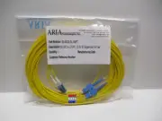 Aria 50ft 15m SC to LC SMF Single Mode Duplex 9/125 Fiber Patch Jumper Cable