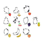 Fruit Shaped Cookie Cutters Set Stainless Steel Fruits Shape Cookie Cutter Molds