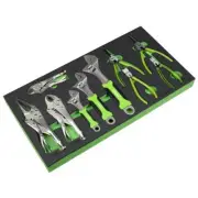 Sealey Tool Tray with Adjustable Mixed Wrench & Pliers Set 10pc S01278