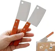 Tiny Knife Set Package Box Cutter Mini Knife Chef for Home Kitchen Cheese Fruit Knife - 2pcs