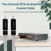 Pair RCA Cable HIFI Silver Plated Cables Audio Signal Wire Cord RCA Connectors