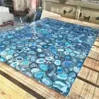 Handmade Blue Agate Dining Table Countertop Antique Crystal Hallway Furniture