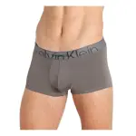 【CALVIN KLEIN 凱文克萊】CK LOW RISE TRUNK 男士 低腰短版合身四角內褲 舒適 柔軟 灰色(附衣架 袋裝)