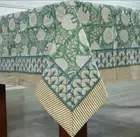 Indian Floral Hand Block Printed Cotton Cloth Tablecloth, Table Cover, Wedding