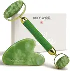 Gua Sha and Jade Facial Roller, Manual Facial Massager and Guasha Tool, Sculpt J