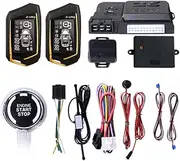 YANGZY Car Anti-Theft Alarm Remote Starter System PKE Keyless Entry BT Remote Engine Starter Central Lock Kit 2-Way Vibration Alarm Support APP Control with 2 Remote Controller