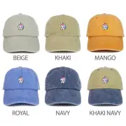 Youth Kid's Unicorn Patch Pigment Dyed Soft Cotton Washed Cap - FREE SHIPPING