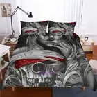 Skull Girl Doona/Duvet/Quilt Cover Set Single/Double/Queen/King Size Bed Linen