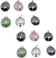 [COHEALI] Handmade Jewelry Charms Crystal Tree Pendant Necklace for Diy Projects