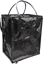 Dpofirs Reusable Grocery Cart with Wheels,Water Proof Large Capacity Rolling Tote Bag, Converts to Backpack,Sturdy Frame Smooth Tires for Shopping Travel