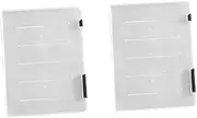 UTHCLO 2Pcs Portable Document Organizer Box Transparent File Storage Container Lightweight Papers Folder for Efficient Organization and Space Saving