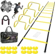 Agility Ladder Speed Agility Training Equipment,1 Agility Ladder 20Ft,4 Hurdles,