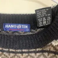 在飛比找蝦皮購物優惠-[二手]HANG TEN毛衣 復古線條針織毛衣 老物