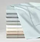 SFERRA CELESTE ITALIAN COTTON PERCALE FLAT SHEET IN SOLID COLORS