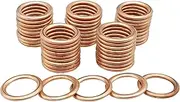 50 PCS Oil Drain Plug Gasket,Copper Crush Washers 1/2So, M14 Fit Audi A3 A4 A5 A6 A7 A8 Q3 Q5 Q7 TT RS7 VW Jetta Passat Golf CC Replace N0138157