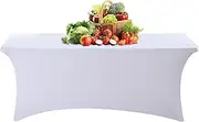 Tablecloth, Outdoor Table Cloths Rectangle - Washable Table Cover Fitted Design | Rectangle Elastic Furniture Tablecloth for Indoor Outdoor Use