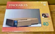 WTM Stackable Audio Cassette Tape Cabinet/ 2 Drawer Storage / 40 Cassettes / NEW