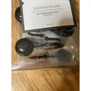 Threshold Oil-Rubbed Bronze Finish Button Shower Hooks Rustproof 12 Count