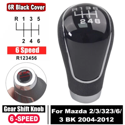 6 Speed Car Manual Gear Stick Shift Knob Shifter Lever Head For Mazda 3 BK 2006 (for: Mazda)