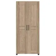 Storage Shelf Cupboard 2 Doors Laundry Bathroom Display Cabinet Oak New