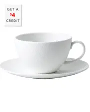 Wedgwood Gio Teacup & Saucer with $4 Credit