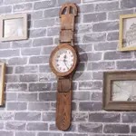 個性鐘錶 卡通鐘錶 實木鐘表客廳創意家用環保工藝臥室書房裝飾復古手表式時鐘掛鐘 掛鐘 時鐘 創意鐘錶