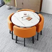 Modern Business Hotel Lobby Dining Table Set Stylish Office Coffee Table and Chair Set for Leisure Area Home Balcony Small Round Table with 4 Chairs