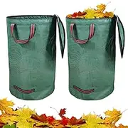 Garden Bags For Waste Collection, Large Lawn Leaf Storage Pouch, Portable Garden Debris Bag With Lid For Leaves, Lawn Debris & Grass Clippings