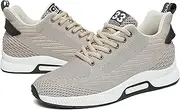[ELIOGN] Men's Elevator Sneakers Invisible Height Increasing Shoes Breathable Lace up Fashion Sneakers 2.36 Inch Taller