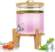 5L Glass Drink Dispenser, High Temperature Resistant High Borosilicate Glass Bev