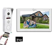 WiFi Video Doorbell Intercom with 1080P Video Entry Doorphone Door Camera,7 Inch Touch Monitor System(Wired),TUYA Wireless Smart Home Video Intercom Door Phone Kits for Villa Apartment