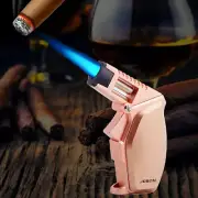JOBON Luxury Cigar Lighter Refillable Windproof Metal Gas Jet Lighter Gift