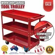 3 Tier Heavy Duty Steel Mechanic Handyman Tool Cart Work Trolley Storage Tray AU