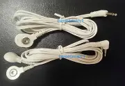 ELECTRODE LEAD WIRES 3.5mm SNAP CONNECTION + 4 PADS FOR DIGITAL MASSAGER / TENS