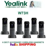 6 YEALINK W73H DECT ACCESSORY EXPANSION CORDLESS HANDSETS