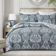 Classic Quilts Night Reflections Grey Coverlet Set