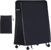 uxcell Folding Table Tennis Table Cover, 65'' x 28'' x 73'' Table Tennis Cover 600D Oxford Waterproof Foldable Table Cover with Storage Bag & Zipper for Outdoor Indoor, Black