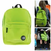 1 Backpack School Book Bag Hiking Camping Travel Sports Back Pack Lime Green 17"