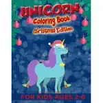 UNICORN COLORING BOOK CHRISTMAS EDITION FOR KIDS AGES 2-6