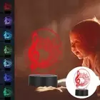 3D Musical Notes LED Light USB Touch Table Desk Night Lamp Color Change Emb