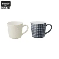 在飛比找momo購物網優惠-【DENBY】印象圖騰馬克杯-米白+灰岩-2入-400ml