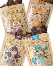 Righteous Felon Beef Jerky, Meat Snack Variety Pack, Gifts for Men, Mens Gift...