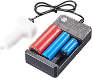 Quzente Battery Charger,Fast Rechargeable Battery Charger - 3-Slot Intelligent Battery Charger for 3.7V Li-ion Rechargeable Battery, Independent Charger