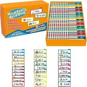 30 Read and Rhyme Flip Activity Books,Word Families Flash Cards,ABC Vocabulary Flash Cards for Educational Reading Games,Word Families Vocabulary Flashcards